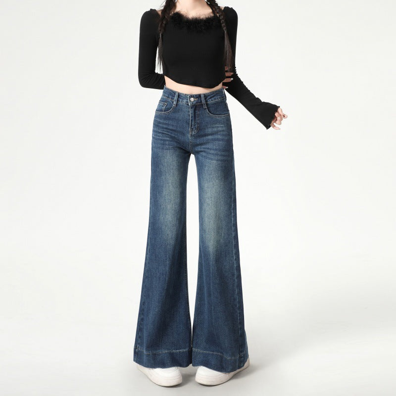 High Street Retro Slightly Flared Jeans Women by Glamytek