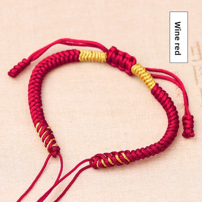 Gold wire diamond knot bracelet