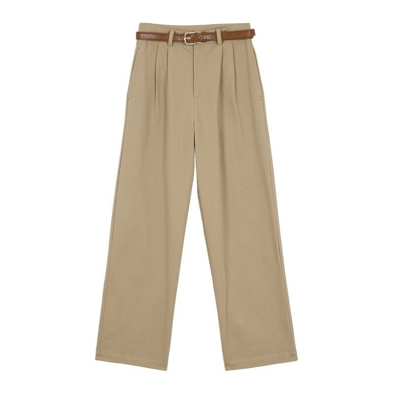 French Retro High Waist Korean Style Slimming Casual Pants by Glamytek