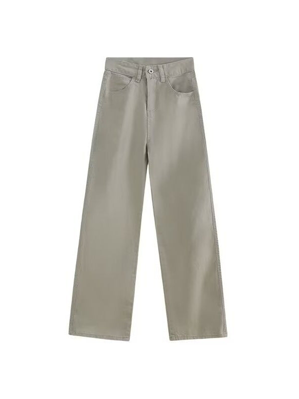 Solid Color Simple Straight Jeans For Women by Glamytek