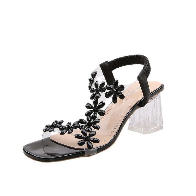 Medium Heel Transparent High Heels